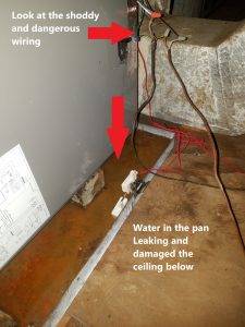 leaking AC installation damaged home